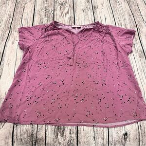 EVRI short sleeved peasant blouse size 1X